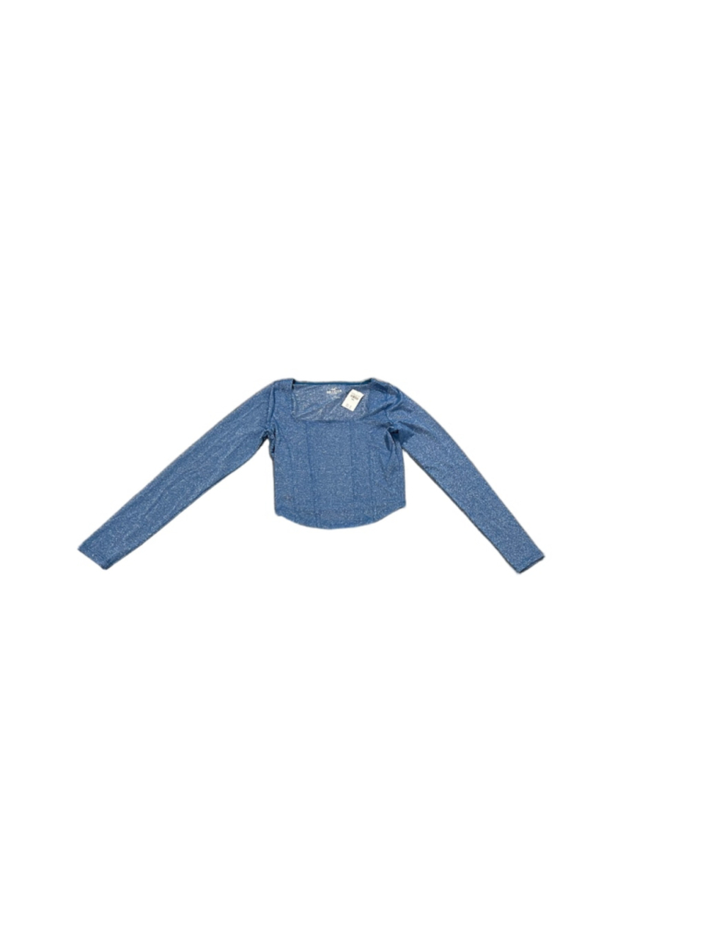 Women's Hollister Blue Shimmer Long Sleeve Tee S